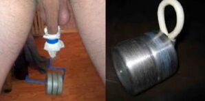 Stretching with penis load
